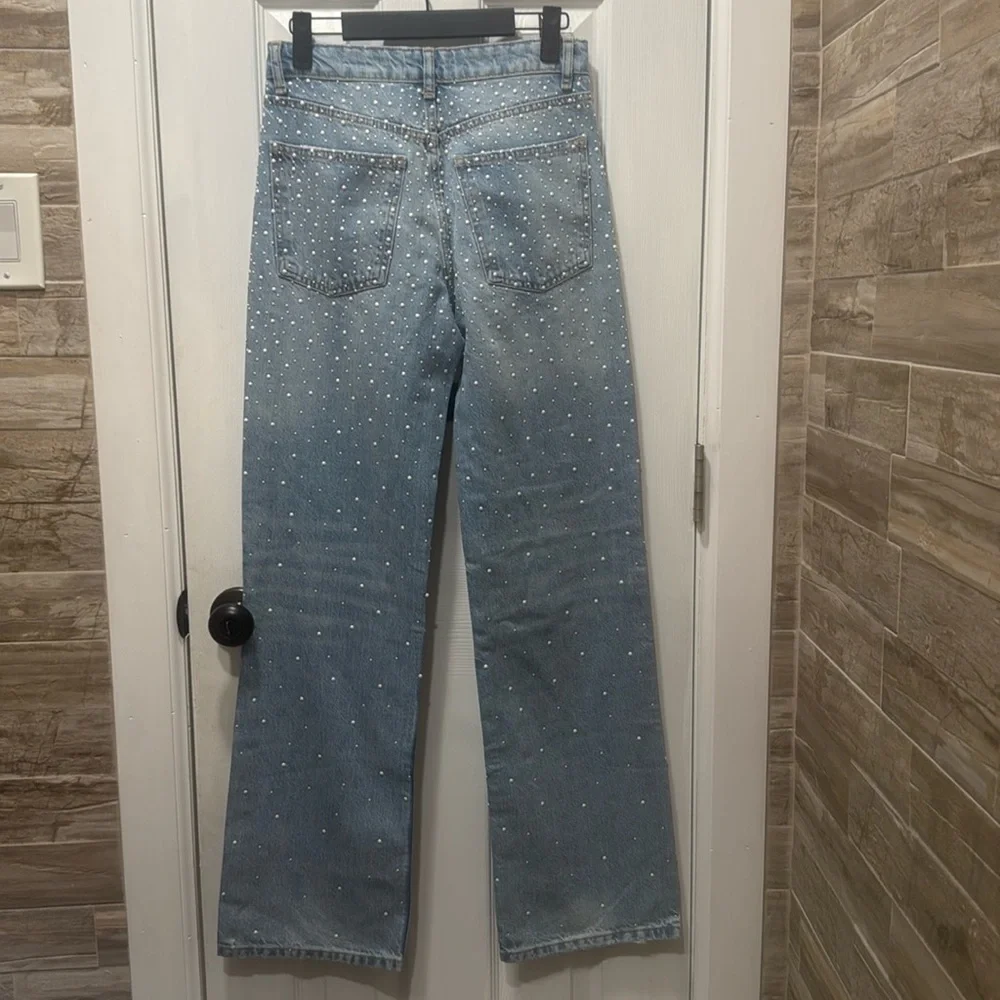 Zara Blue Straight Leg Jeans Timeless Style - Picture 4 of 5
